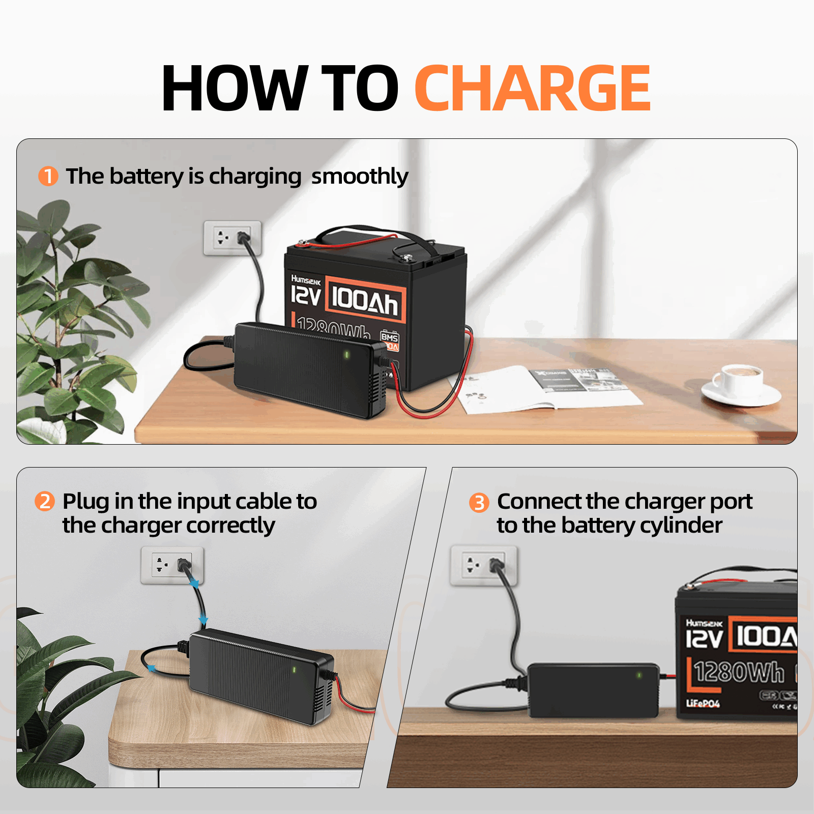 Humsienk 14.6V 20A LiFePO4 Battery Charger How to Use